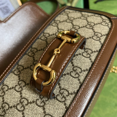 Bolso de hombro Gucci Horsebit 1955 Marrón