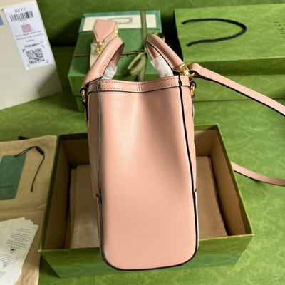Minibolso de mano de matelassé con GG Rosa