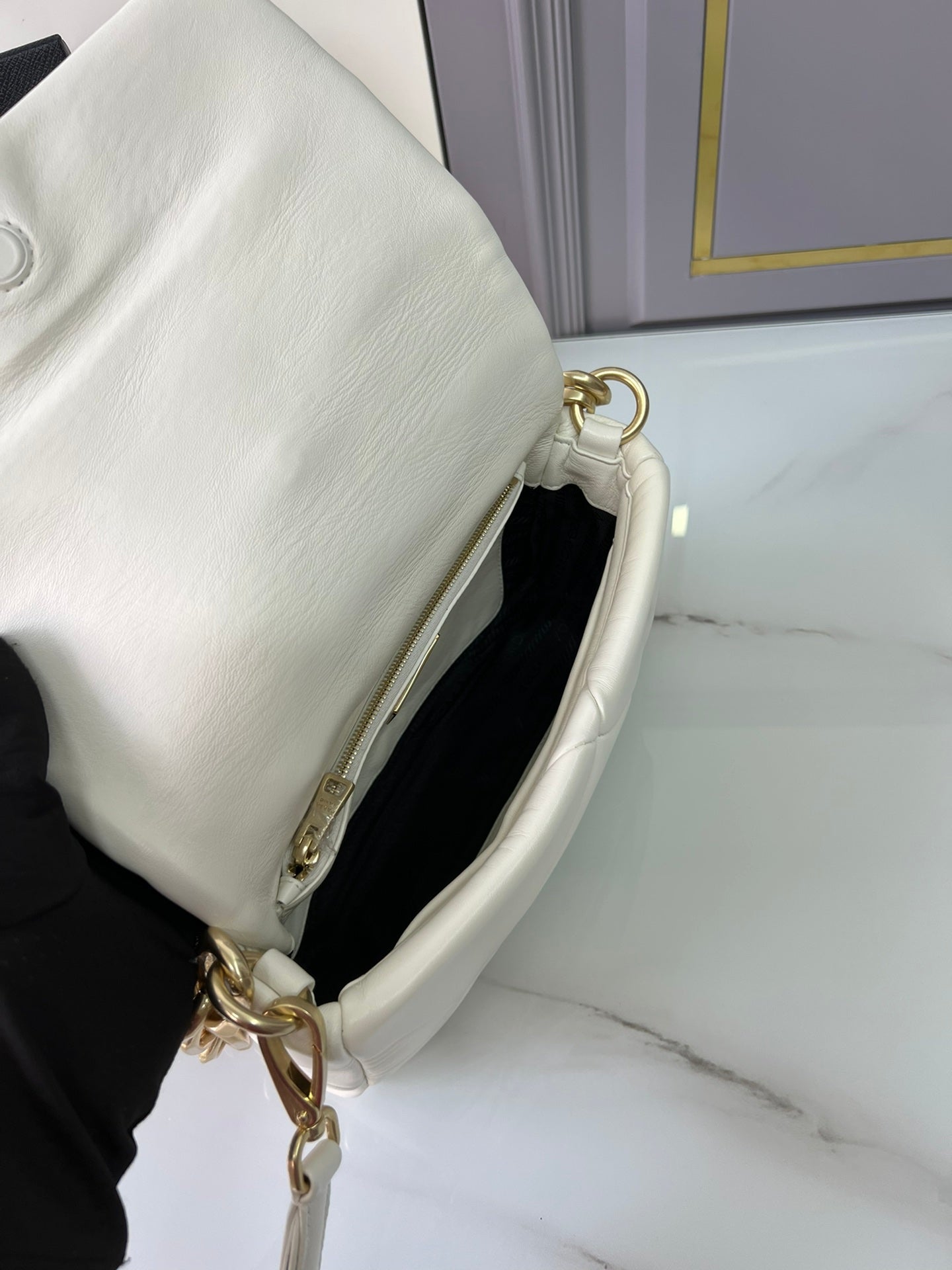 Bandolera Prada System de Patchwork Blanco