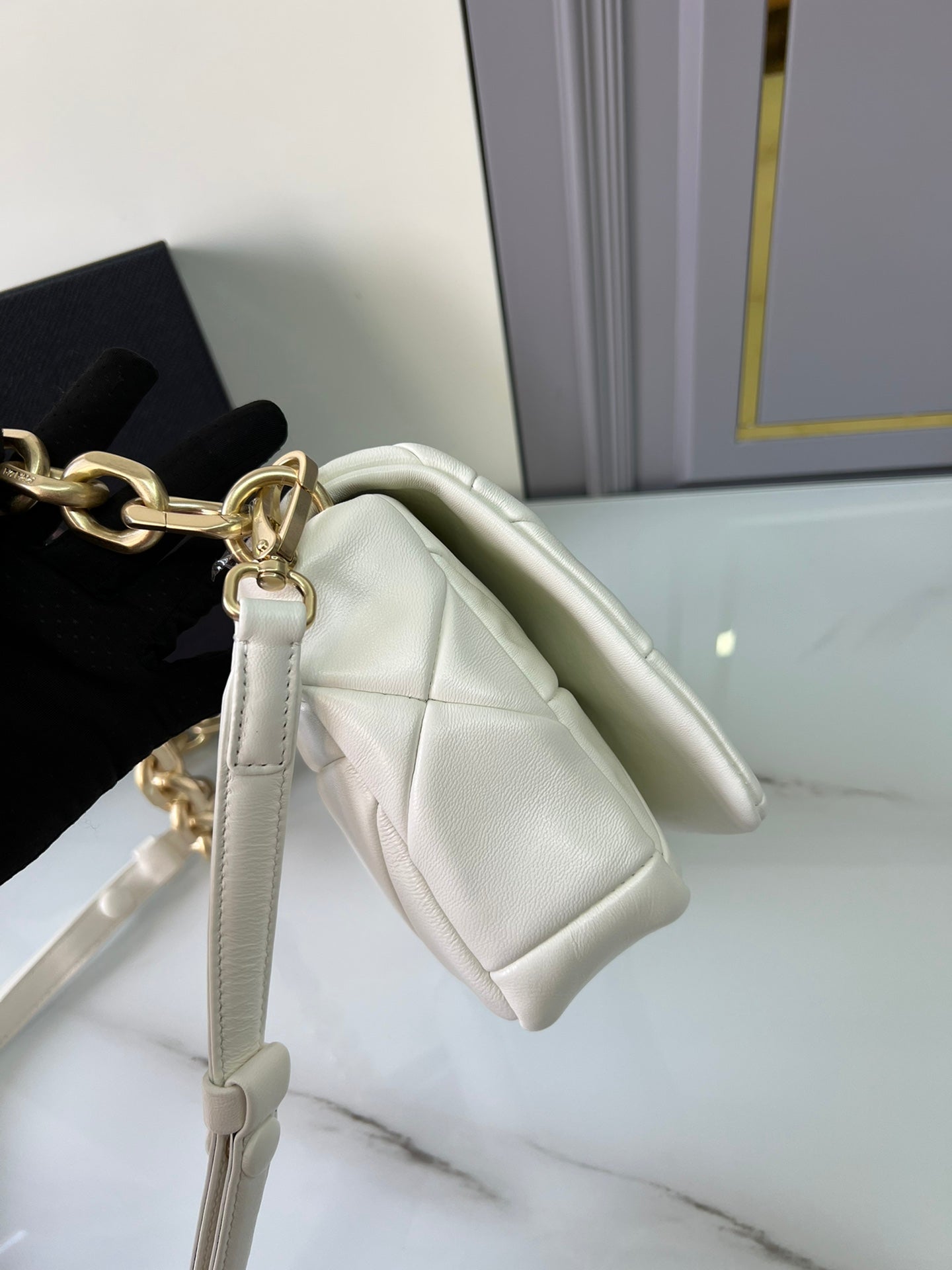 Bandolera Prada System de Patchwork Blanco